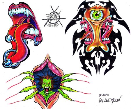 Несложные цветные тату