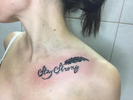 Тату на ключице для девушек легкие