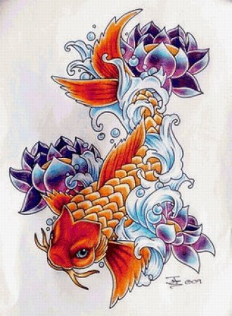 Карп кои risunki