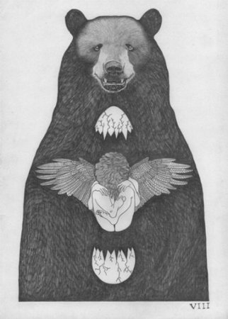 Медведица с медвежатами эскиз