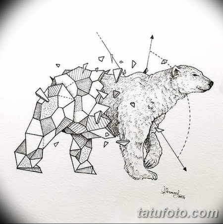 Медведица тату эскиз