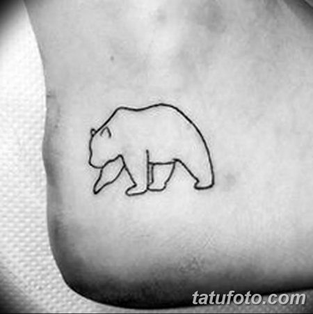 Тату белый медведь