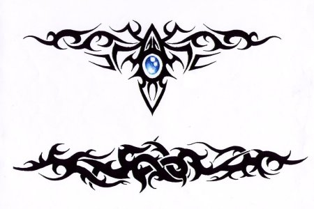 Тату Готика трайбл