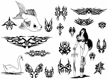 Тату эскизы простые средние