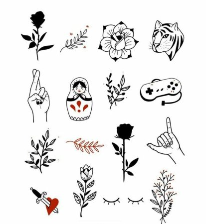 Эскизы маленьких тату