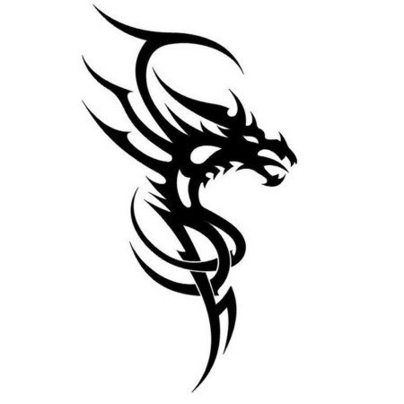 Тату трайбл дракон