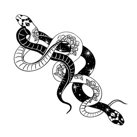 Змея эскиз