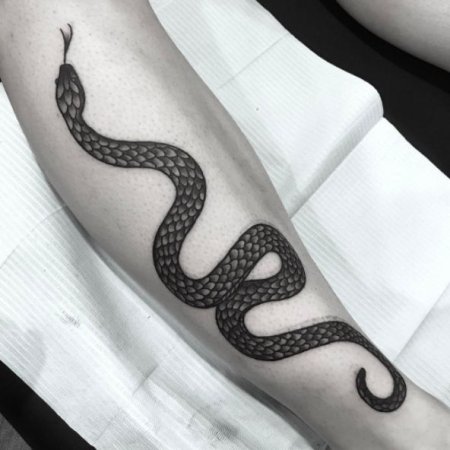Тату из хны змея