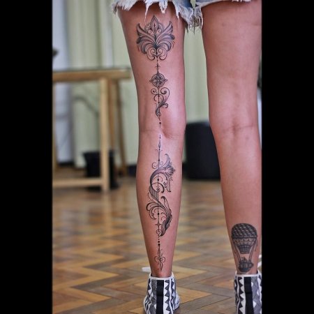 Тату на икре для девушек