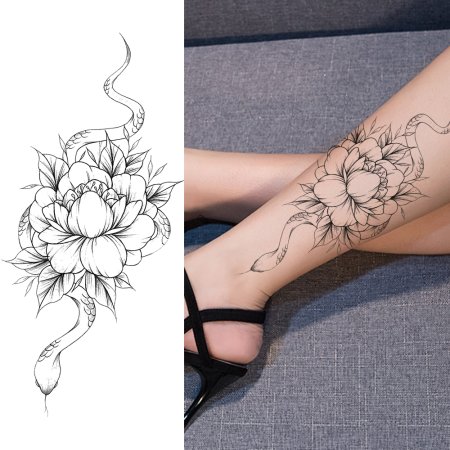 Эскизы тату для девушек на ногу