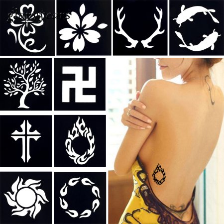 Трафарет тату хной для мужчин