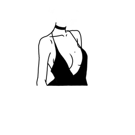 Силуэт женской груди