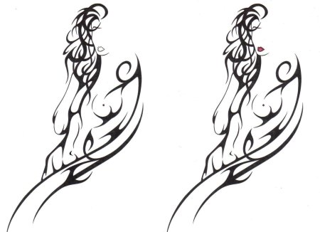 Тату трайбл Дева