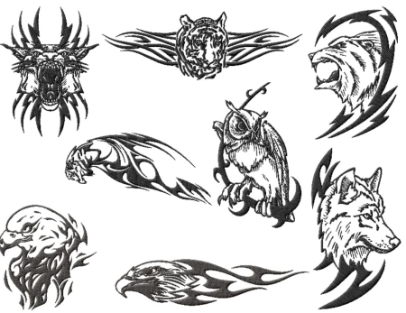 Минималистичный дракон тату