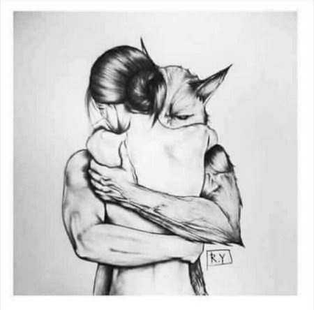 Объятия эскиз