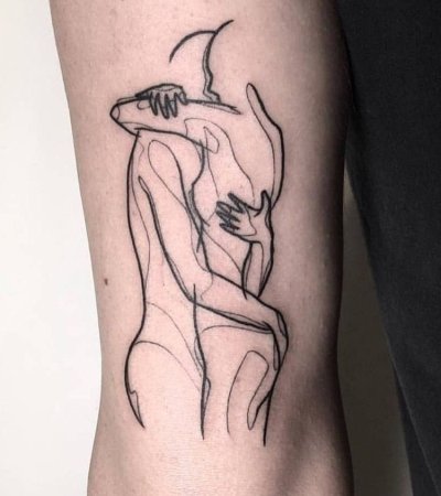 Тату силуэт