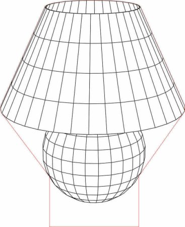 Макет для 3д светильника