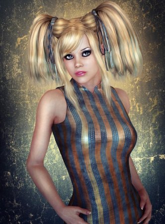 Девушка компьютерная Графика