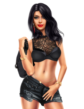 Брюнетка без фона