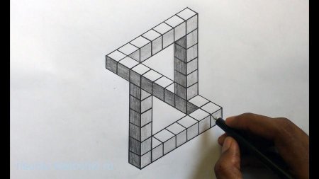 Объёмные рисунки по клеточкам