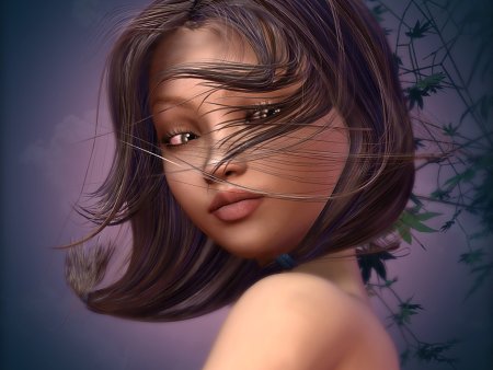 Девушка компьютерная Графика