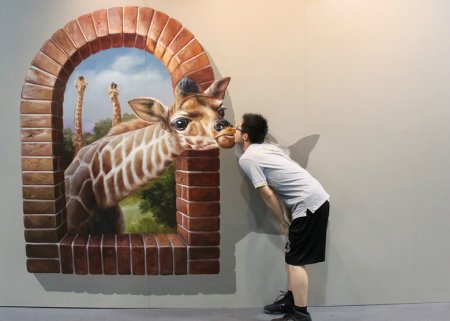 Иллюзия на стене