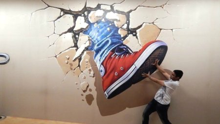 Роспись стен иллюзия