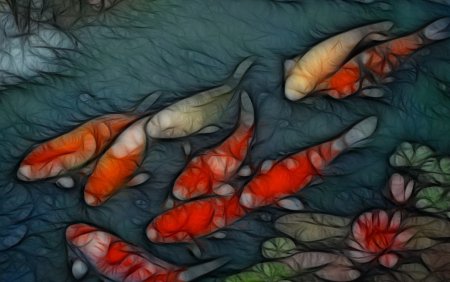 Карпы кои арт