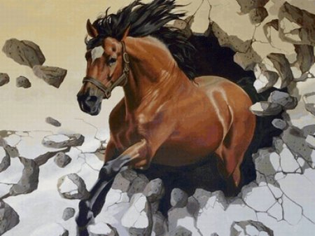 3д картины лошадей