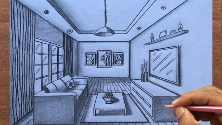 Эскиз интерьера комнаты