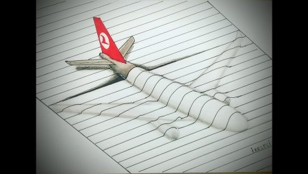 Самолет нарисованный ручкой