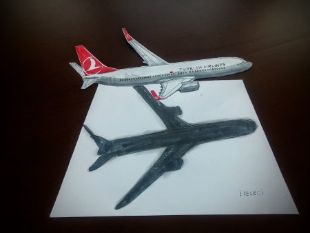 Рисунок самолета в 3д