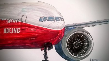 Нарисовать Боинг 777