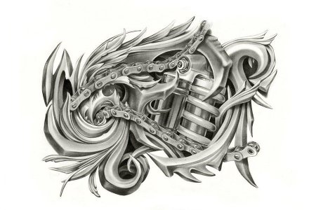 Эскизы татуировок биомеханика