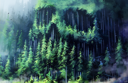 Нарисовать лес