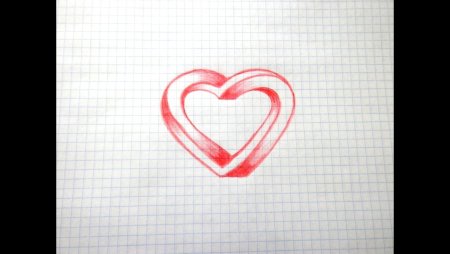 3д сердечко рисунок