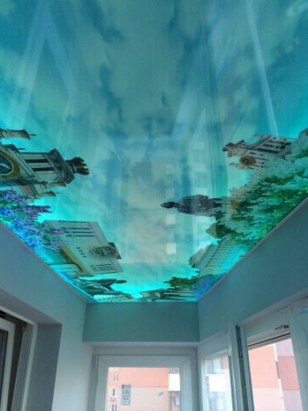 Фотопечать на потолке