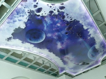 Потолок с фотопечатью в ванную