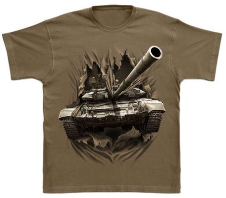 Мужская футболка 3d т34 XXL