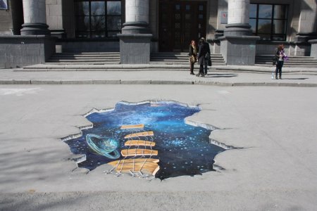 3д иллюзии на асфальте