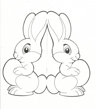 Пасхальный зайчик раскраска