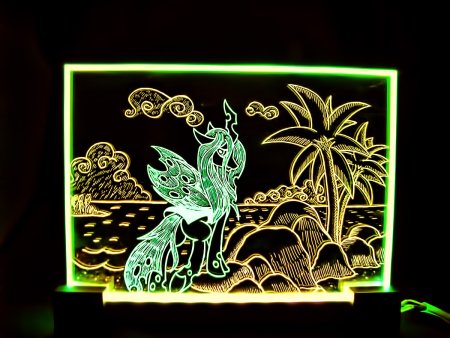 Лазерный рисунок на стекле