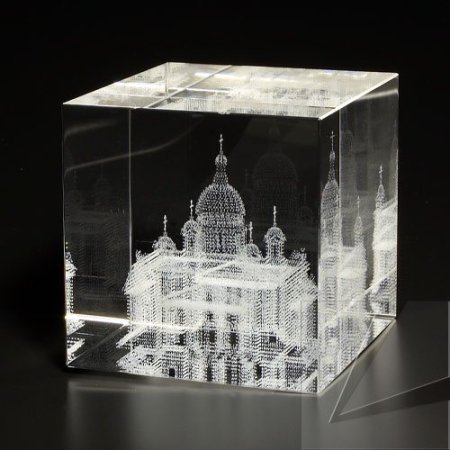 Лазерная гравировка в стекле 3d Севастополь