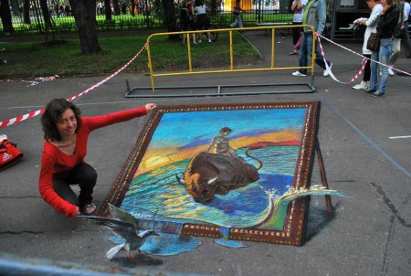 Трехмерная Графика на асфальте