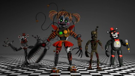 FNAF 6 все АНИМАТРОНИКИ