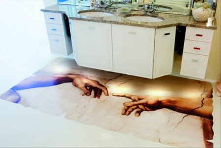 Пол на кухню необычный 3 д