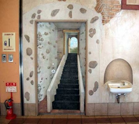 3д рисунки на стенах в квартире