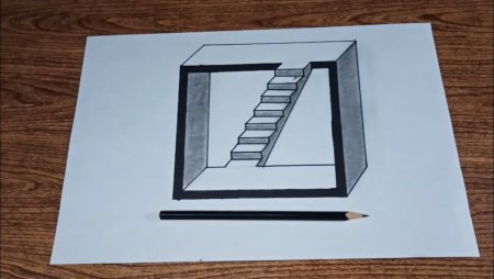 3д иллюзия лестница