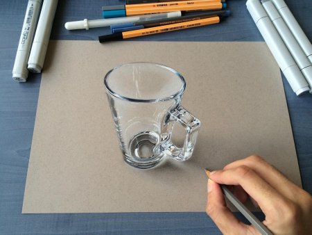 Реалистичные рисунки на бумаге