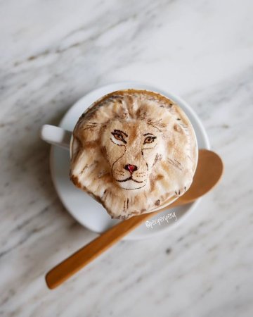 Тигр с кофе